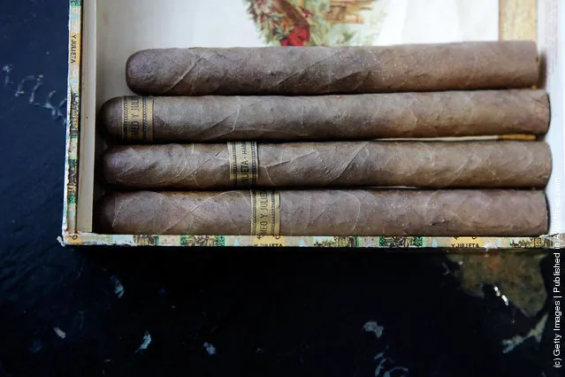 A collection of Sir Winston Churchill's wartime cigars, including four Romeo y Julieta Cuban Cigars