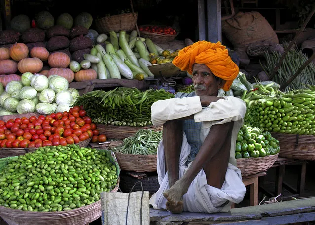 “Vegetable Seller – Rajasthan”. (Photo by Michael Sheridan)