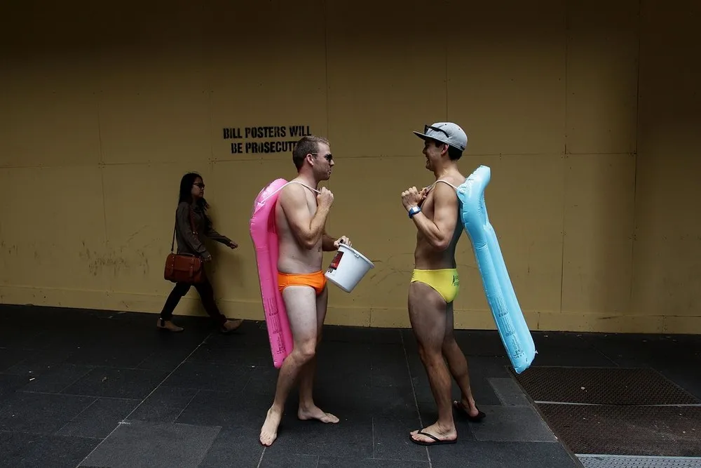 Sydneysiders Strut The Streets In Swimwear For AIME