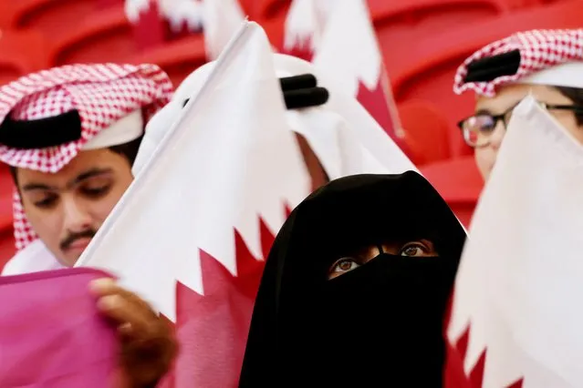 Qatar fans before the World Cup group A soccer match between Qatar and Senegal, at the Al Thumama Stadium in Doha, Qatar, Friday, November 25, 2022. (Photo by Amr Abdallah Dalsh/Reuters)