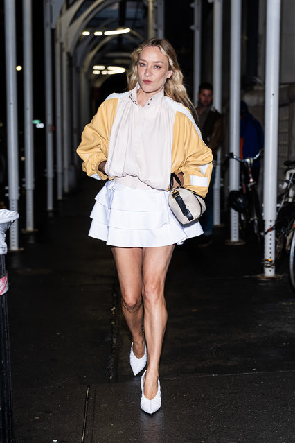 American actress Chloe Sevigny is seen attending a Q&A for “Magic Farm” at the Angelika Film Center in Greenwich Village on April 26, 2025 in New York City. (Photo by TheStewartofNY/GC Images)