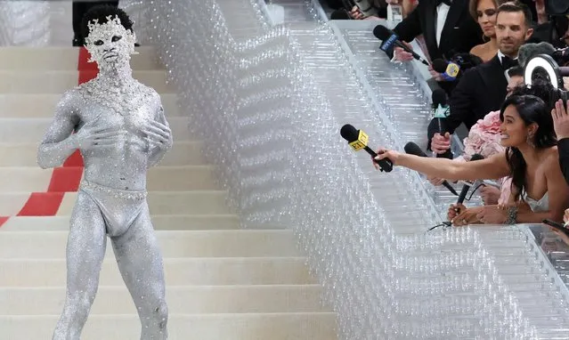 American rapper Lil Nas X poses at the Met Gala, an annual fundraising gala held for the benefit of the Metropolitan Museum of Art's Costume Institute with this year's theme “Karl Lagerfeld: A Line of Beauty”, in New York City, New York, U.S., May 1, 2023. (Photo by Brendan Mcdermid/Reuters)