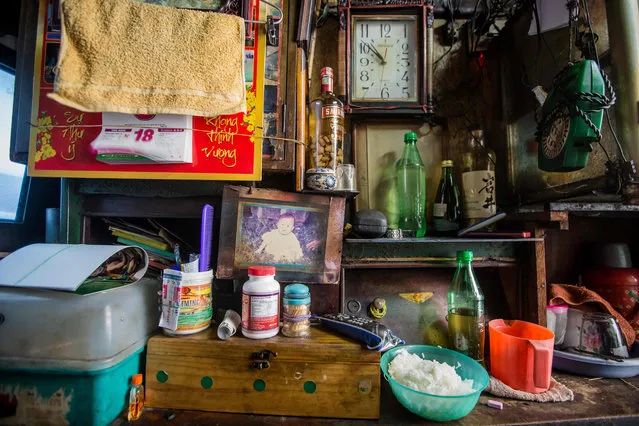 Some of the belongings of Kha Tu Ngoc are seen in her two- square- meter house in Ho Chi Minh City on May 2, 2018. (Photo by Thanh Nguyen/AFP Photo)