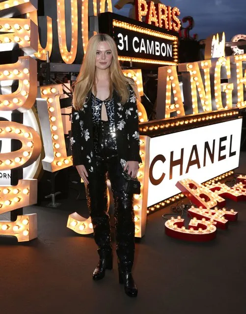 American actress Elle Fanning at the Chanel Cruise 2024 Collection fashion show held at Paramount Studios on May 9, 2023 in Los Angeles, California. (Photo by Anna Webber/Variety via Getty Images)