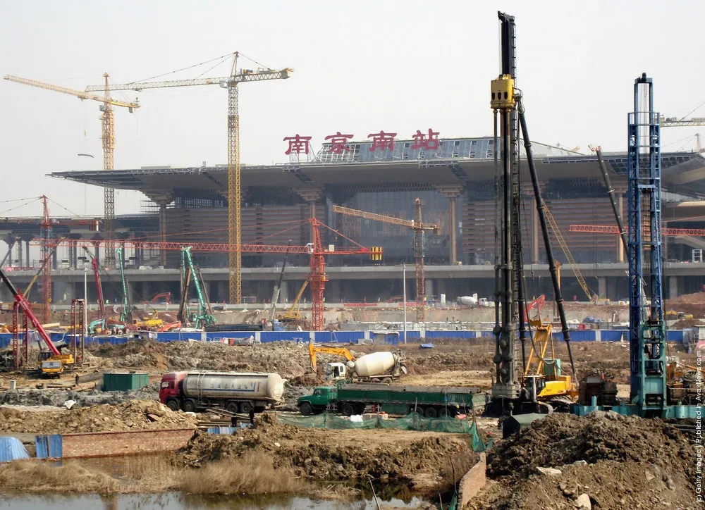 Construction Continues On The Beijing-Shanghai High-Speed Railway