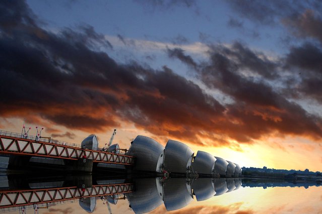 The Thames Barrier. (Photo by Caters News)