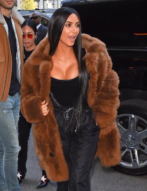 Kim Kardashian West is seen on February 16, 2017 in New York City. (Photo by Splash News and Pictures)