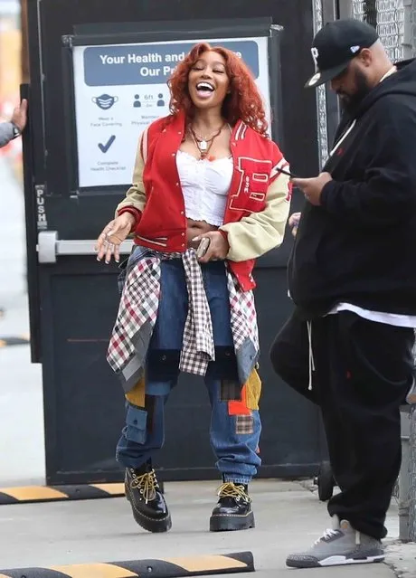 American singer SZA arrives at the El Capitan Entertainment Centre in Hollywood for an appearance on Jimmy Kimmel Live on December 9, 2021. (Photo by Backgrid USA)