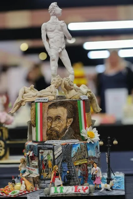 Cake made by Thilni Pnyanga on display at the Cake International show at Alexandra Palace in London, UK on April 22, 2017. (Photo by Dinendra Haria/Rex Features/Shutterstock)