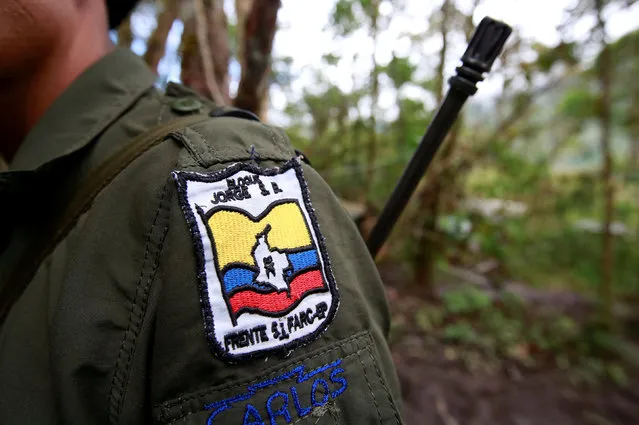 Carlos, a member of the 51st Front of the Revolutionary Armed Forces of Colombia (FARC), is seen at a camp in Cordillera Oriental, Colombia, August 16, 2016. (Photo by John Vizcaino/Reuters)