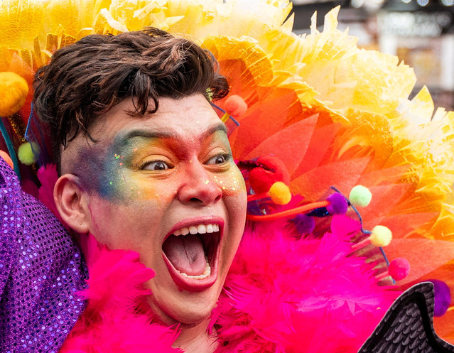 A person reacts during the Nashville Pride Parade in Nashville, Tennessee,. (Photo by Seth Herald/Reuters)