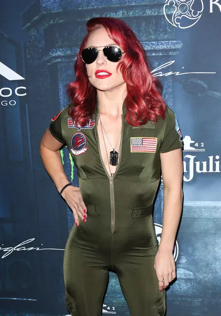 Dancer/TV Personality Sharna Burgess attends Maxim Magazine's annual Halloween party on October 22, 2016 in Los Angeles, California. (Photo by Paul Archuleta/FilmMagic via Getty Images)