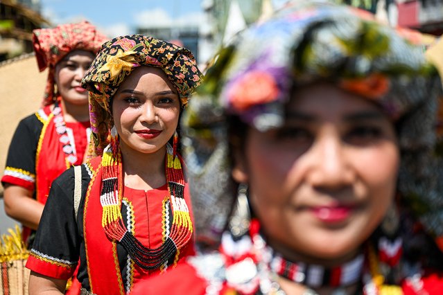 Indigenous Bidayuh women gather during the Gawai Dayak Culture Parade in Kuching, capital of the Malaysian state of Sarawak on the island of Borneo, on June 21, 2025. (Photo by Mohd Rasfan/AFP Photo)