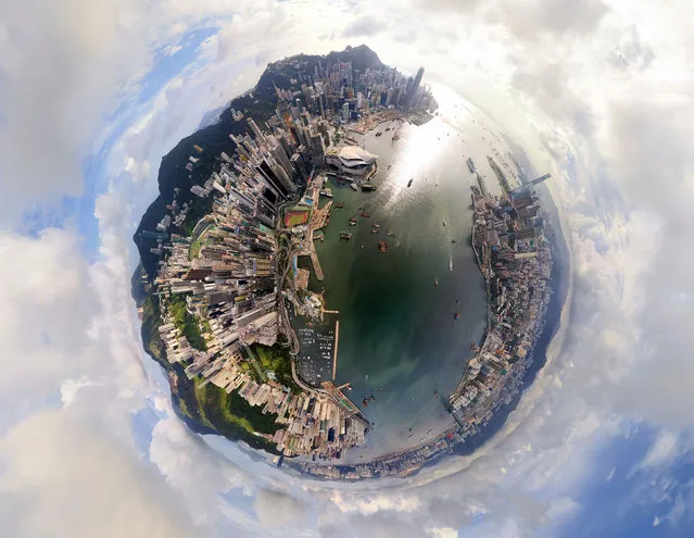 Hong Kong Skyline, China. (Photo by Airpano/Caters News)
