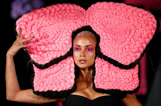 A model presents a creation by designer Victor Weinsanto as part of his Spring/Summer 2022 women's ready-to-wear collection show for his brand Weinsanto, during Paris Fashion Week in Paris, France, September 27, 2021. (Photo by Stephane Mahe/Reuters)