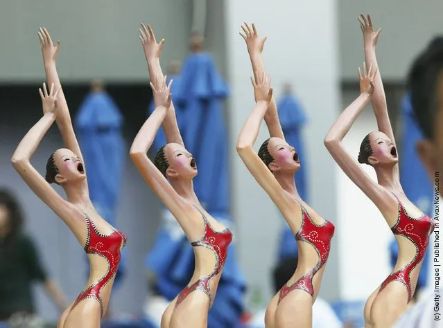 Chinese Olympic Sculpture Water Lotus