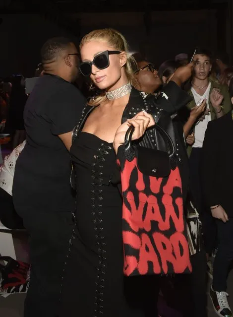 Paris Hilton attends the Jeremy Scott fashion show during New York Fashion Week: The Shows on September 8, 2017 in New York City at Spring Studios on September 8, 2017 in New York City. (Photo by Eugene Gologursky/Getty Images for Longchamp)