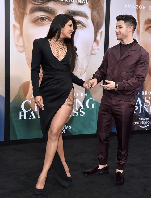 Priyanka Chopra and Nick Jonas attend the premiere of Amazon Prime Video's “Chasing Happiness” at Regency Bruin Theatre on June 03, 2019 in Los Angeles, California. (Photo by Axelle/Bauer-Griffin/FilmMagic)