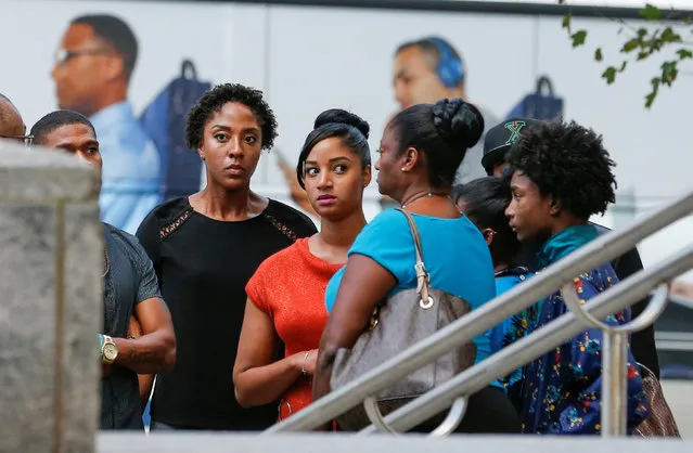 Family members of Keith Scott assemble near a press conference, held after protests against the police shooting of Scott, in Charlotte, North Carolina, U.S. September 22, 2016. (Photo by Jason Miczek/Reuters)