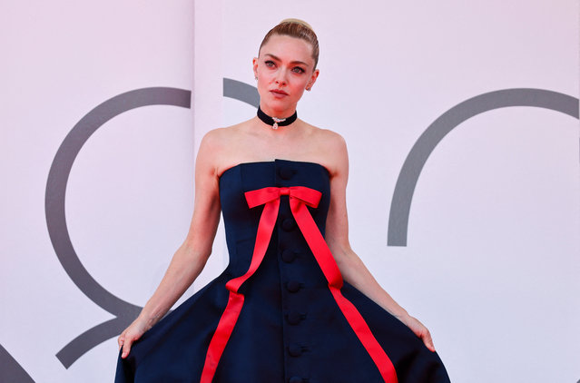 Cast member Amanda Seyfried poses on the red carpet during arrivals for the screening “The Testament of Ann Lee” in competition, at the 82nd Venice Film Festival, Venice, Italy, on September 1, 2025. (Photo by Yara Nardi/Reuters)