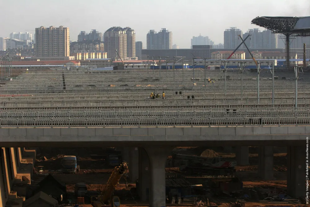 Construction Continues On The Beijing-Shanghai High-Speed Railway