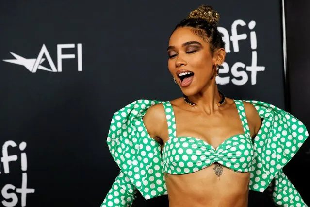 Alexandra Shipp attends a premiere screening for “Tick, Tick . Boom” during the opening night of AFI Fest at TCL Chinese theatre in Los Angeles, California, U.S. November 10, 2021. (Photo by Mario Anzuoni/Reuters)