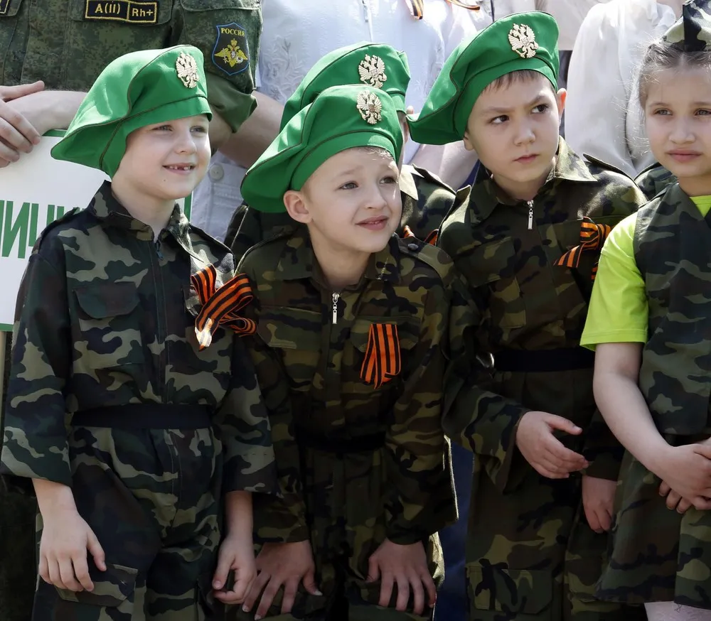 Kid Military Parade in Russia
