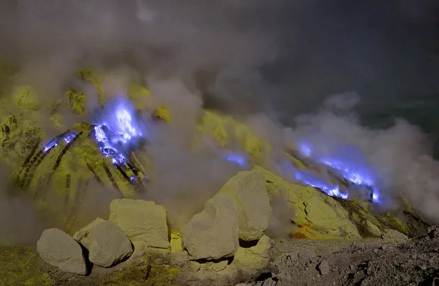 Blue Lava, Kawah Ijen Volcano, Indonesia
