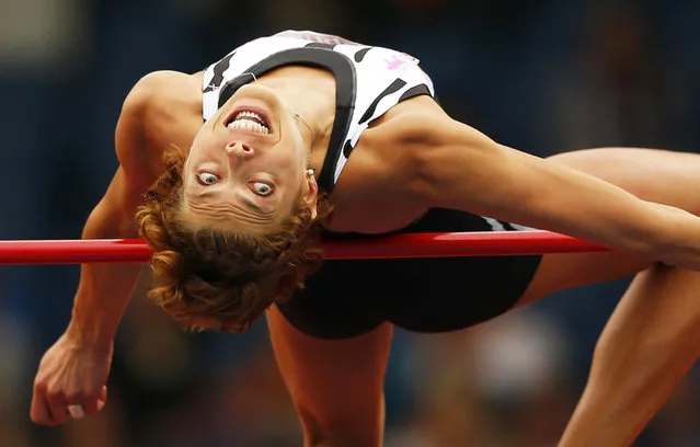 Blanka Vlasic of Croatia competes in the women's high jump during the IAAF Diamond League athletics meeting at Hampden Park in Glasgow, July 12, 2014. (Photo by Phil Noble/Reuters)
