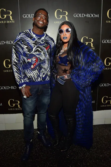 Gucci Mane and Keyshia Ka'oir attend the Gucci Mane “El Gato The Human Glacier” album release party at Gold Room on December 22, 2017 in Atlanta, Georgia. (Photo by Prince Williams/Wireimage)