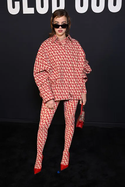 Italian actress Beatrice Granno attends the Valentino Haute Couture Spring Summer 2023 show as part of Paris Fashion Week  on January 25, 2023 in Paris, France. (Photo by Stephane Cardinale – Corbis/Corbis via Getty Images)