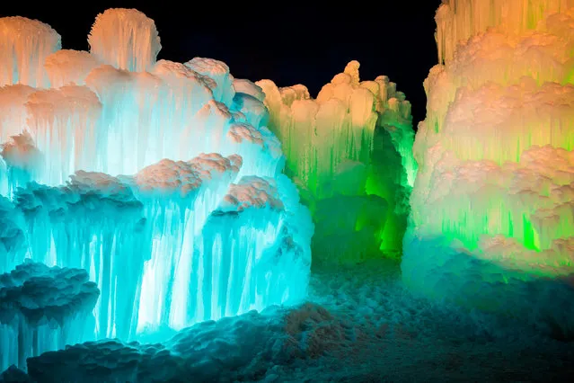 The magical ice castle. (Photo by Sam Scholes/Caters News)