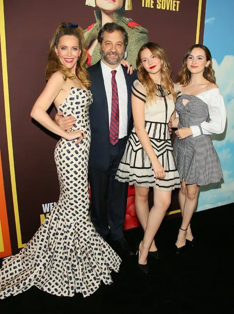 Leslie Mann, Iris Apatow, Maude Apatow and Judd Apatow attend Universal Pictures and DreamWorks Pictures' premiere of “Welcome To Marwen” at ArcLight Hollywood on December 10, 2018 in Hollywood, California. (Photo by JB Lacroix/Getty Images)