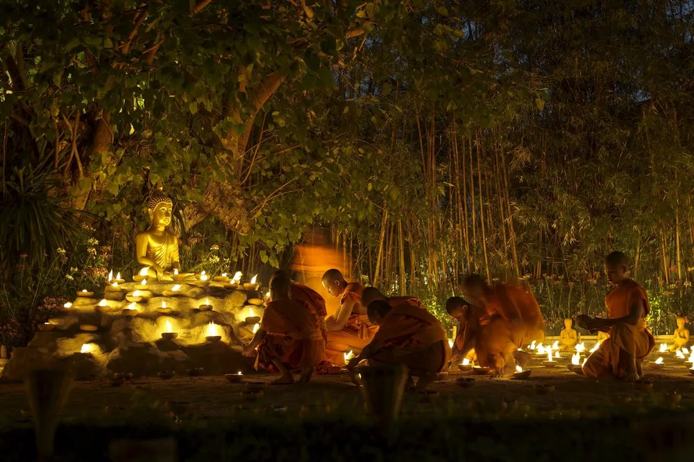 Buddhist Monks Celebrate the Makha Bucha Festival
