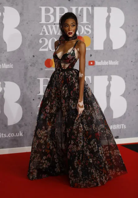 Winnie Harlow arrives for the Brit Awards at the O2 Arena in London, Britain, February 20, 2019. (Photo by Peter Nicholls/Reuters)