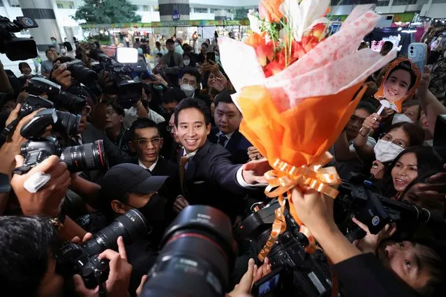 Former Move Forward Party leader Pita Limjaroenrat reacts on the day Thailand's Constitutional Court delivers its verdict on his media shareholding case, in Bangkok, Thailand, on January 24, 2024. (Photo by Athit Perawongmetha/Reuters)