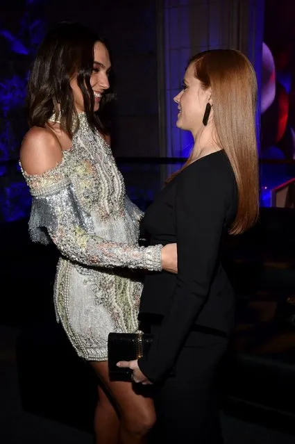 Actresses Gal Gadot and Amy Adams attend the launch of Bai Superteas at the “Batman v Superman: Dawn of Justice” Premiere Party on March 20, 2016 in New York City. (Photo by Bryan Bedder/Getty Images for Bai Superteas)