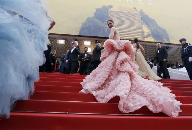 Actress Araya A. Hargate poses as she arrives for the opening ceremony and the screening of the film “Cafe Society” out of competition during the 69th Cannes Film Festival in Cannes, France, May 11, 2016. (Photo by Regis Duvignau/Reuters)