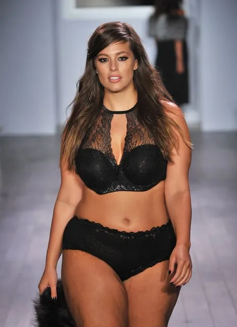 A model walks down the runway during the Addition Elle/Ashley Graham Lingerie Collection fashion show during the Spring 2016 Style 360 on September 15, 2016 in New York City. (Photo by Fernando Leon/Getty Images)