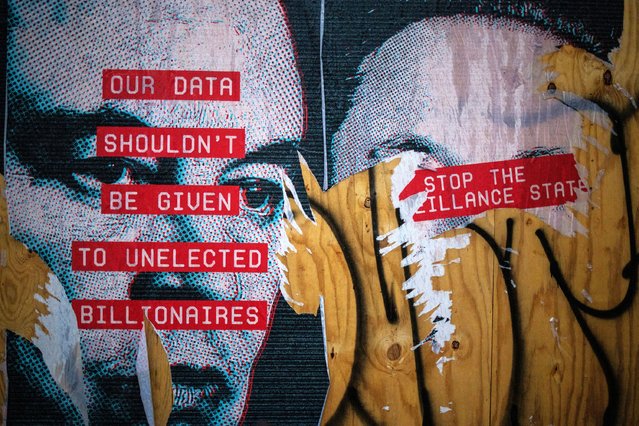 Damaged posters of Elon Musk, the world's richest man and a top adviser to U.S. President Donald Trump are seen on a rainy day in Washington, D.C., U.S., March 20, 2025. (Photo by Carlos Barria/Reuters)