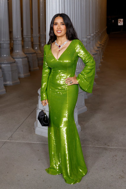 Mexican-American actress Salma Hayek-Pinault attends the 2025 LACMA Art+Film Gala at Los Angeles County Museum of Art on November 01, 2025 in Los Angeles, California. (Photo by Taylor Hill/FilmMagic)