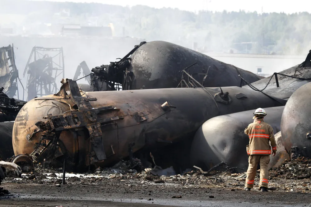 Freight Train Derails and Explodes in Lac-Megantic, Quebec
