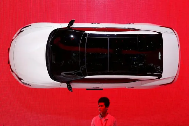 A Maxima by Nissan is displayed on a wall at China (Guangzhou) International Automobile Exhibition in Guangzhou, China November 18, 2016. (Photo by Bobby Yip/Reuters)