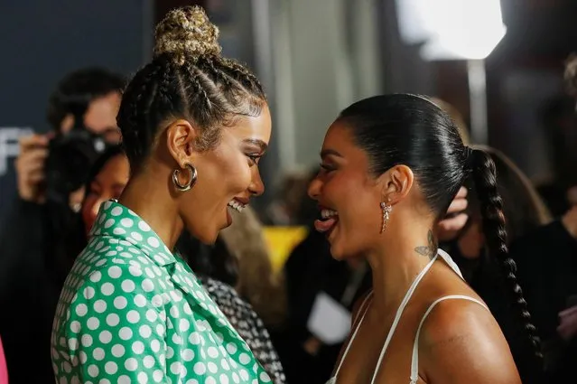 Actors Alexandra Shipp and Vanessa Hudgens attend a premiere screening for “Tick, Tick . Boom” during the opening night of AFI Fest at TCL Chinese theatre in Los Angeles, California, U.S. November 10, 2021. (Photo by Mario Anzuoni/Reuters)