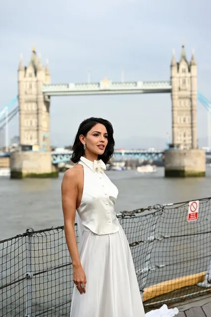 Eiza González attends the London Photocall For “The Ministry Of Ungentlemanly Warfare” at HMS Belfast on March 22, 2024 in London, England. (Photo by Kate Green/Getty Images for Lionsgate)