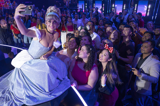 American singer-songwriter and TV personality Katy Perry takes advantage of “American Idol’s” Disney Night to dress up as Cinderella on May 12, 2024 in Los Angeles. (Photo by Eric McCandless/ABC)