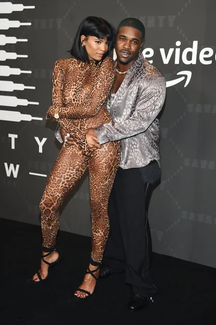 Renell Medrano (L) and A$AP Ferg attend Savage X Fenty Show Presented By Amazon Prime Video – Arrivals at Barclays Center on September 10, 2019 in Brooklyn, New York. (Photo by Dimitrios Kambouris/Getty Images for Savage X Fenty Show Presented by Amazon Prime Video)