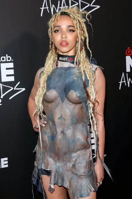 English singer-songwriter Tahliah Debrett Barnett, known professionally as FKA Twigs attends the NME Awards 2022 at O2 Academy Brixton on March 02, 2022 in London, England. (Photo by Tristan Fewings/Getty Images)