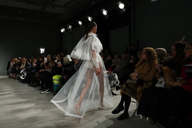 A model presents a creation by designer Alexis Mabille as part of his Haute Couture Spring/Summer 2020 collection show in Paris, France, January 21, 2020. (Photo by Francois Lenoir/Reuters)
