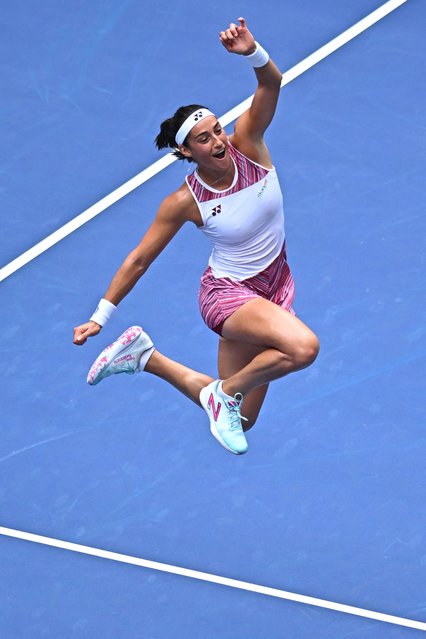 Caroline Garcia (FRA) plays her fourth round match at the 2022 US Open at Billie Jean National Tennis Center in New York City, NY, USA, on September 4, 2022. (Photo by Dubreuil Corinne/ABACA/Rex Features/Shutterstock)